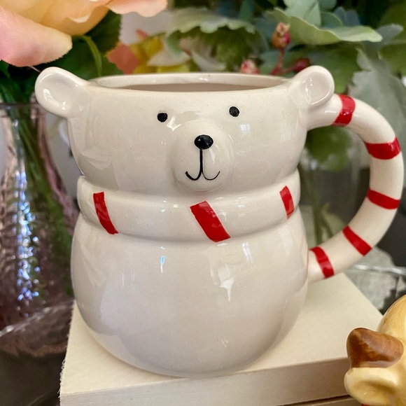 🆕🎄☕️ LIMITED EDITION CHRISTMAS BEAR HOLIDAY MUGS! SET OF 4! BRAND NEW NEVER USED - Picture 5 of 9